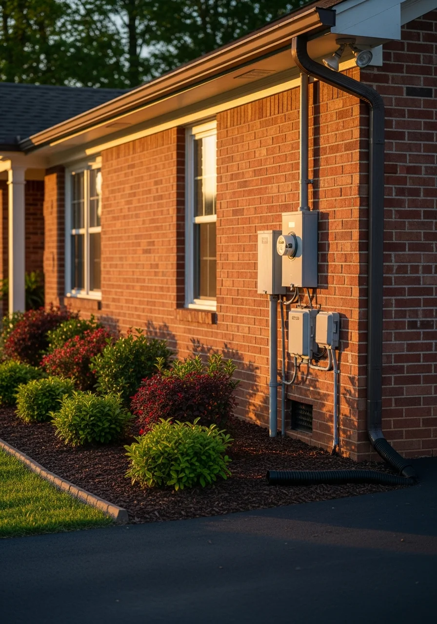 Close-up of a Harnett County home showing exterior details and landscaping.